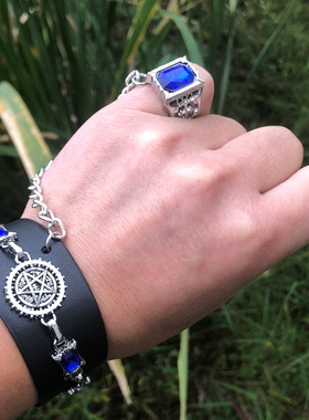 圣诞夏尔皮质手链 执事鹰 契约标志道具PU手饰动漫周边工厂