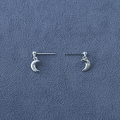 PEPE胡椒盐 SALE 纯银月亮吊坠耳钉