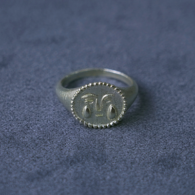 SALE E PEPE胡椒盐·纯银酒神泪滴戒指 镀金