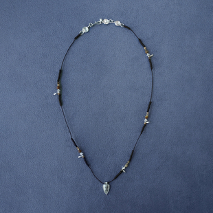 纯银图画石盾牌编织项链 PEPE胡椒盐 SALE