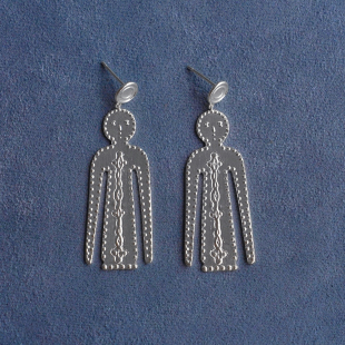 胡椒盐 PEPE 纯银冷静人耳环 SALE