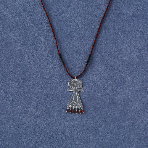 【钟楚曦同款】SALE E PEPE 胡椒盐 纯银彩虹石海神编绳项链