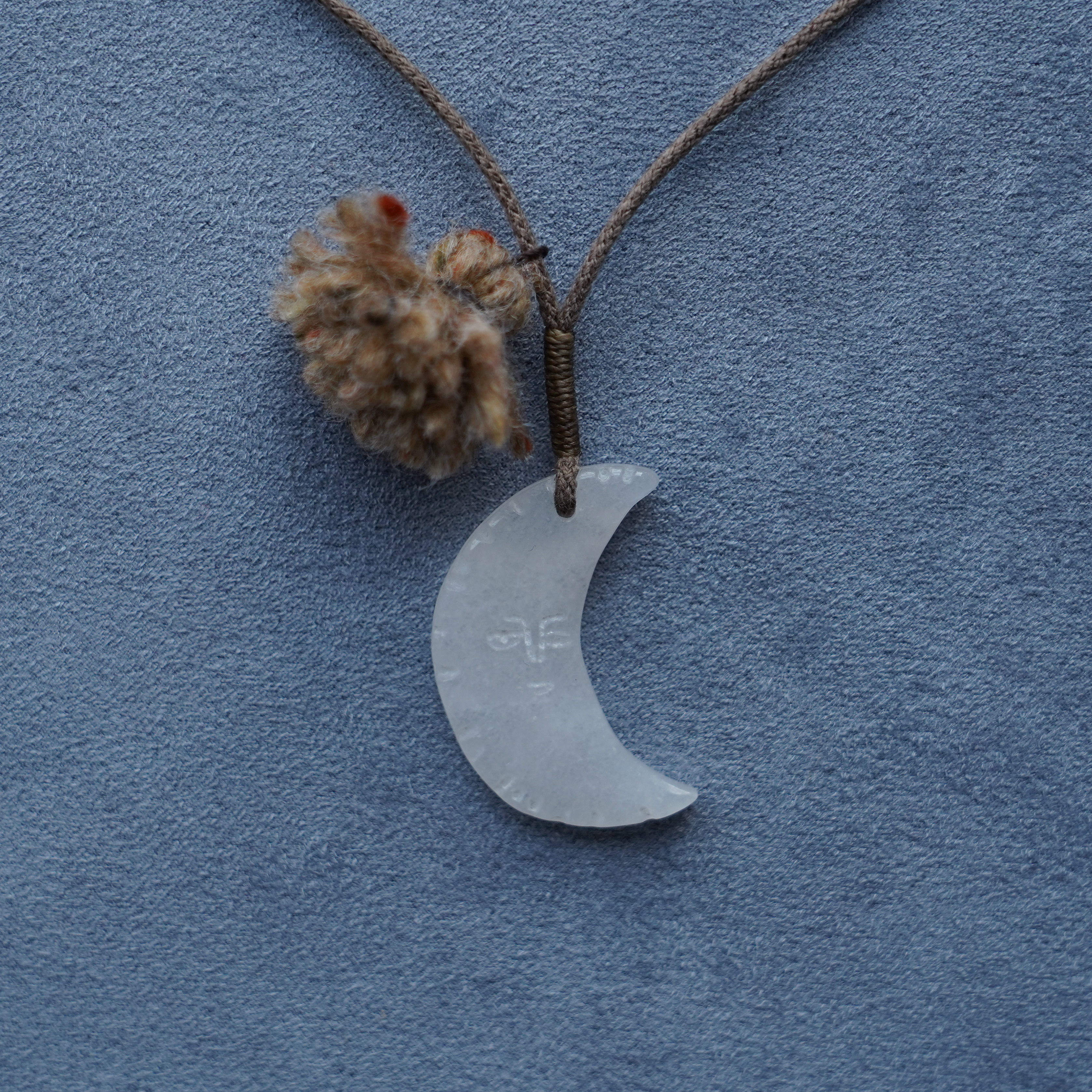 SALE E PEPE胡椒盐·白岫玉冰月编绳长项链 圣诞限定 礼物