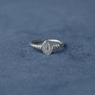 SALE E PEPE胡椒盐·纯银丰收图章戒指 镀金