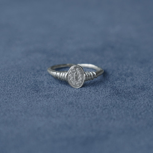 SALE E PEPE胡椒盐·纯银丰收图章戒指 镀金