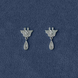 SALE E PEPE胡椒盐·纯银双人舞耳环 镀金