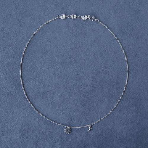 SALE E PEPE胡椒盐 纯银日月项链