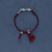 PEPE纯银圆盘流苏红绳手链新年礼物平安 欧阳娜娜同款 SALE