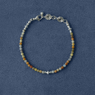 SALE PEPE胡椒盐·玛瑙纯银串珠手链