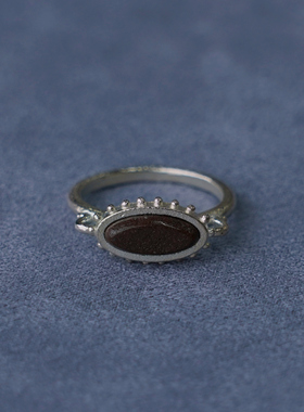 SALE E PEPE胡椒盐·纯银卵石红酒戒指