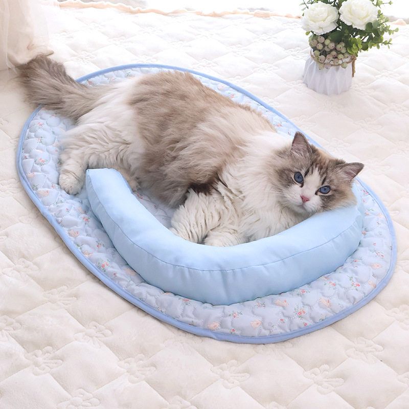猫体工学趴趴垫宠物狗狗猫咪带枕头垫四季通用夏天睡垫猫垫狗窝