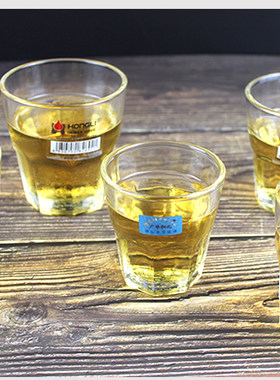 八角钢化杯ktv酒店专用啤酒杯餐厅酒吧专用杯白酒一口杯促销包邮