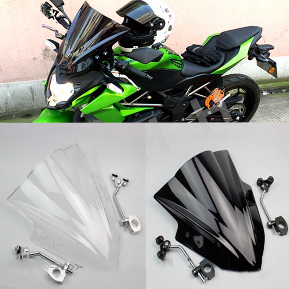 适用川崎 kawasaki z125/z125pro 改装前挡风支架 挡风玻璃前风镜