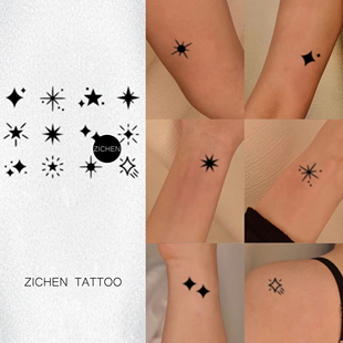 ZICHEN 草本纹身贴手指小图星星系列高级感潮流持久防水女 INS新款