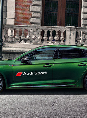 用于奥迪AUDI前后挡车门贴拉花反光车贴纸 A5A4LA3RS6车门贴sport