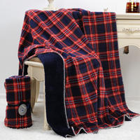 A small blanket for nap in the cubicle office, a single sofa, a blanket for nap, and a thickened air-conditioned blanket in British style thumbnail 6