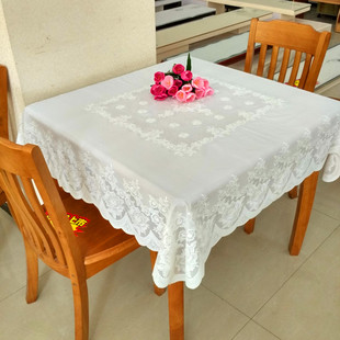 桌布防水八仙桌台田园正方形塑料免洗台布防油餐桌布方桌麻将盖布