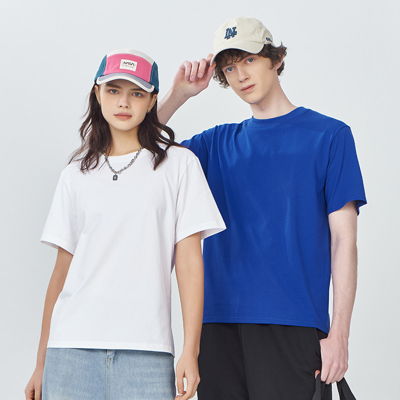 重磅精梳纯棉短袖t恤男女同款tee