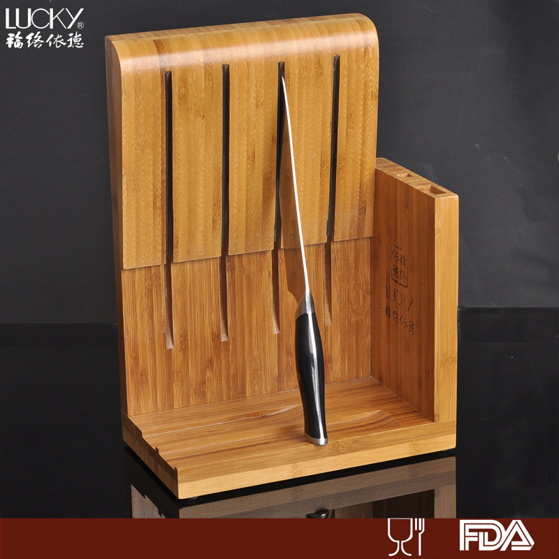 买一送一福络依德磁性刀架磁力刀架刀座刀架木质刀架竹送7寸菜刀