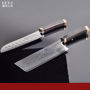 福络依德黑檀柄67层大马士革vg10套刀西式三德刀日式中华菜刀