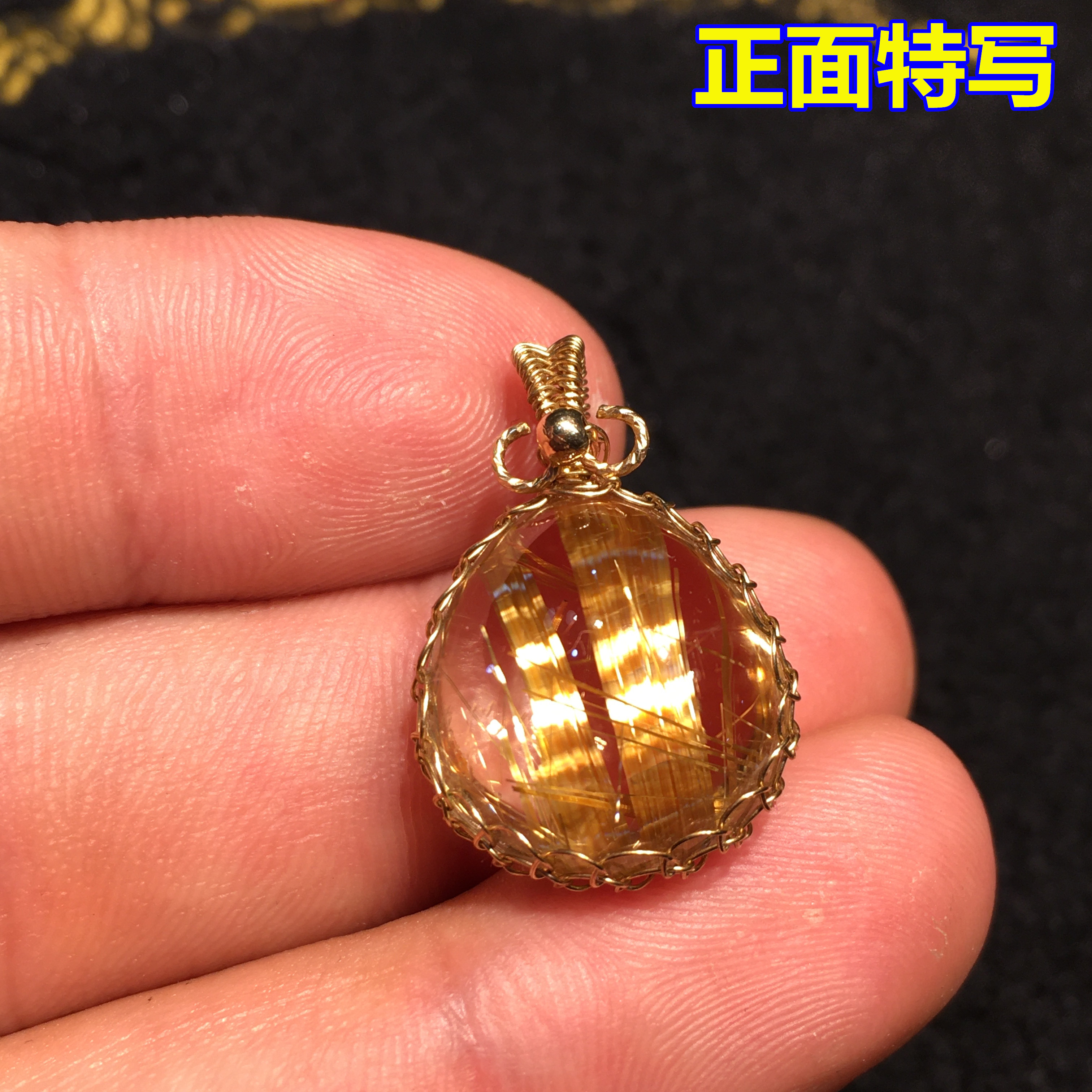 钛晶吊坠女锁骨链时尚项链