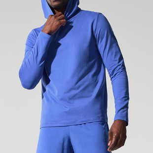 新款alo 男士Conquer Reform长袖连帽衫 健身房训练休闲运动上衣