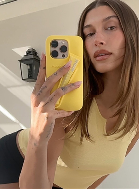 rhode限量新款 lemontini柠檬闪亮肽唇彩配套手机壳 滋润光泽唇釉