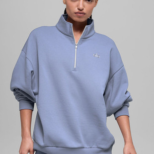 alo正品 Accolade 1/4 Zip Pullover男女毛圈 布半拉链立领卫衣