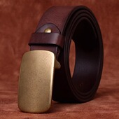 转运九宫八卦扣悟空扣象神扣3.8CM宽牛皮真皮板扣皮带复古腰带男