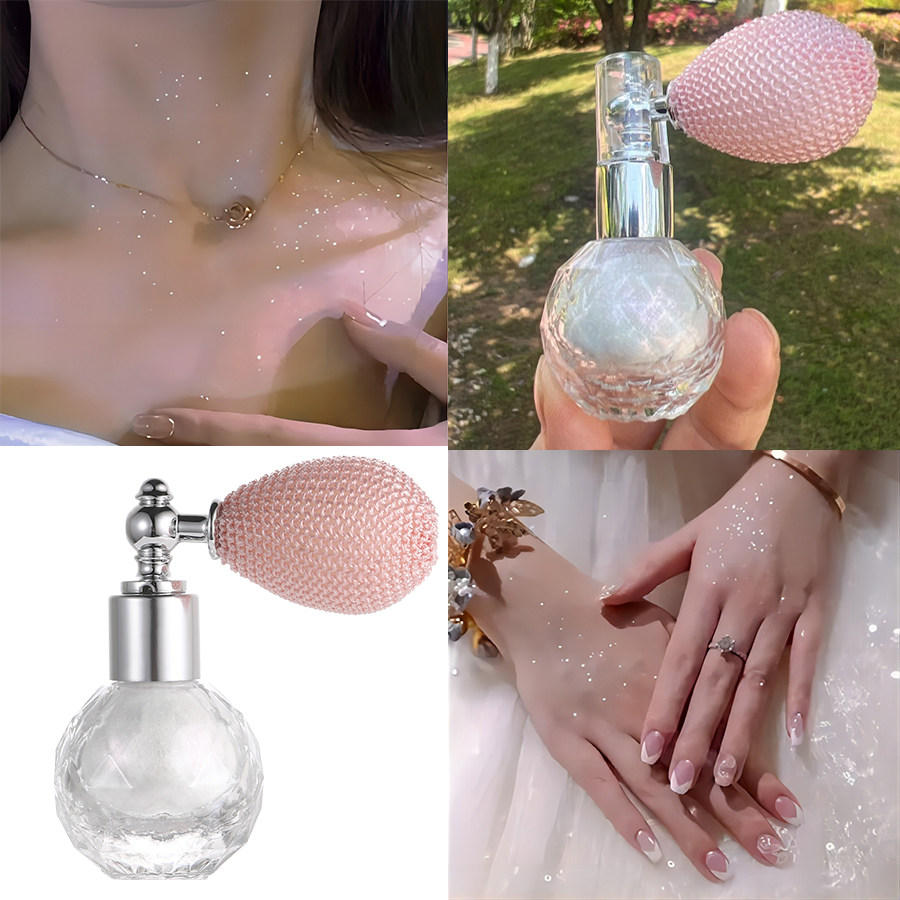 香粉蜜粉闪粉喷雾亮晶晶提亮锁骨手臂新娘妆高光夜店约会妆蜜粉