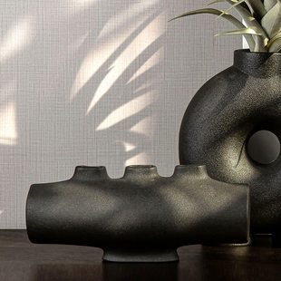 无际 系列 多孔花器摆件 家居软装茶桌复古陶瓷摆件