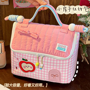 MOMOI可拆卸分区化妆包！外出精致便携洗漱收纳女大容量礼物礼盒