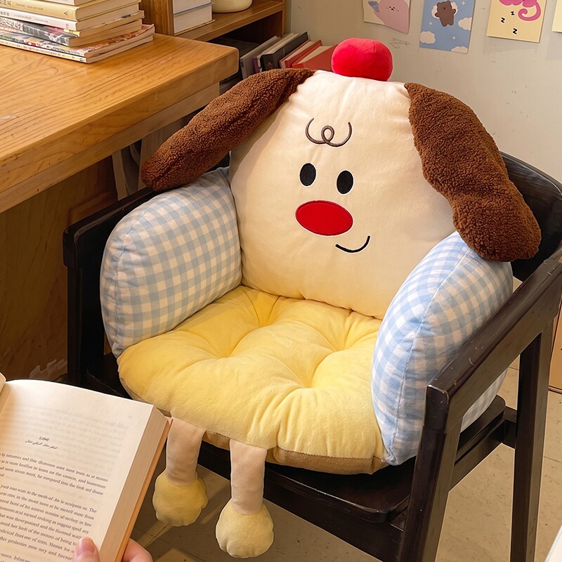 可爱坐垫靠背一体椅子垫护腰靠垫学生宿舍办公室久坐座椅座垫屁垫