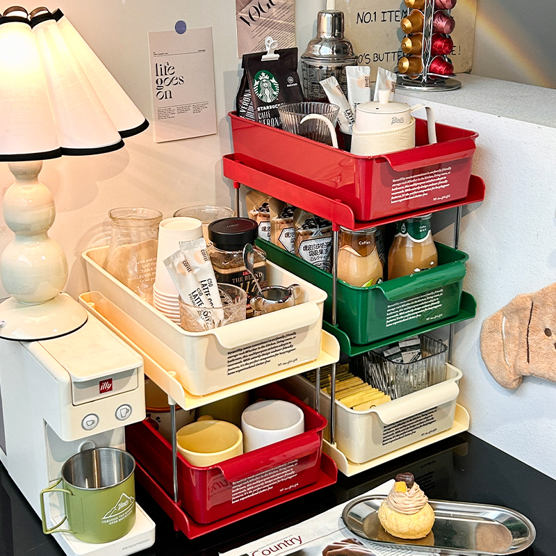 咖啡角茶包置物架桌面分层杯架