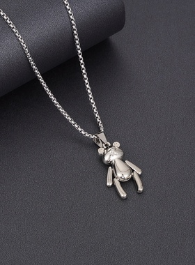 儿童项链男孩饰品配饰男童装饰轻奢小众秋冬钛钢不掉色卫衣毛衣链