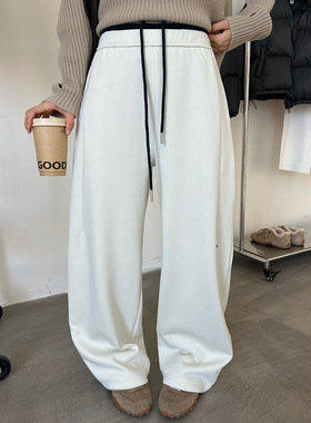 ［T台］T-PLATFORM 2025冬款加绒卫裤韩系松弛感穿搭休闲裤83366