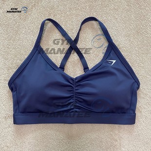 现货GYMSHARK女RUCHED BRA速干专业健身瑜伽训练举铁运动文胸背心