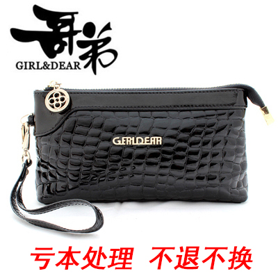 手包女牛皮夏季特价哥弟鳄鱼纹