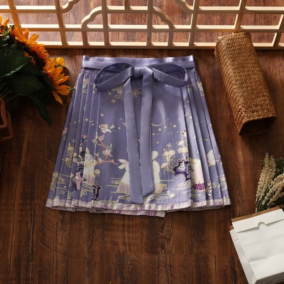 夏季新款收腰系带马面裙