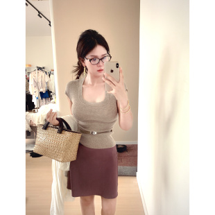 精品熟女性感针织短袖 晚安里里Wananlili