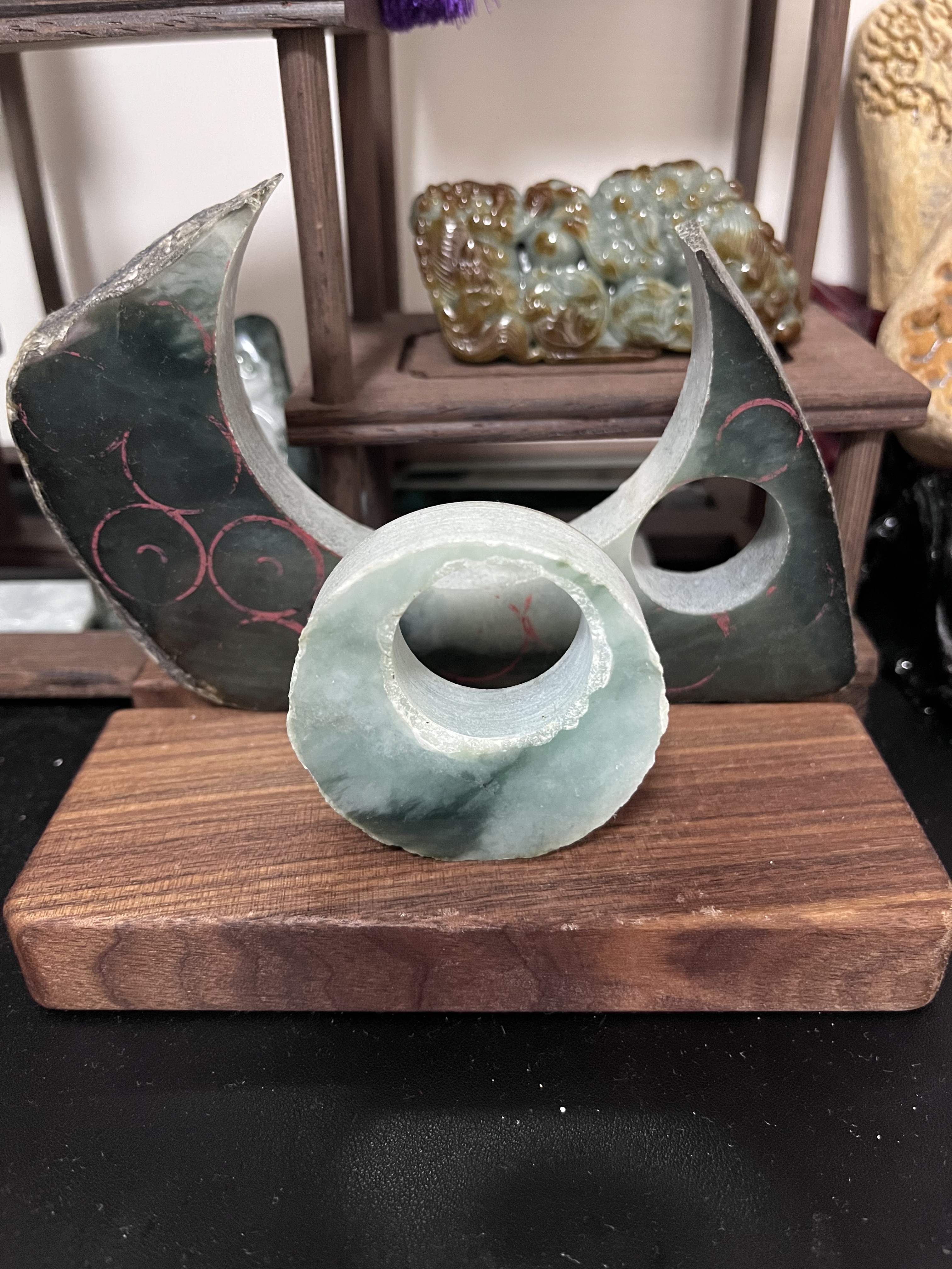 天然缅甸A货翡翠冰糯种蓝底天然摆件手镯边角料［点关注有惊喜］