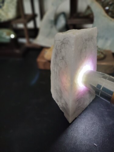 天然缅甸A货翡翠糯种紫底原石