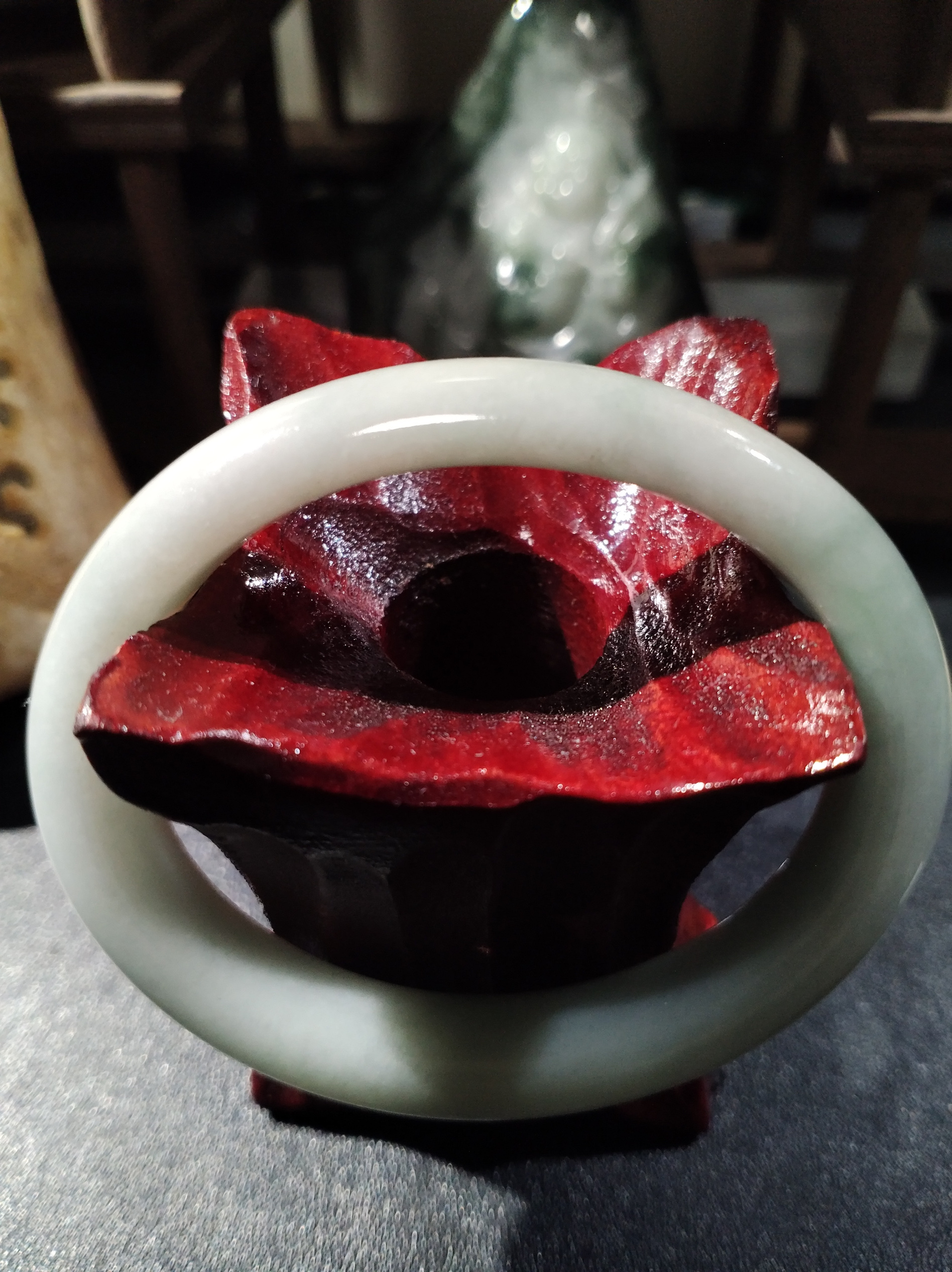 天然缅甸A货翡翠细糯白底手镯