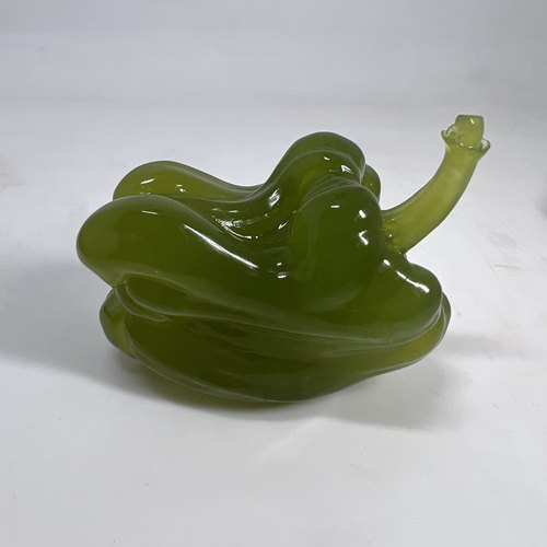 佰财岫玉 辣椒 喜交好运 高端玉石蔬菜系列 写实雕刻 岫岩东盛料