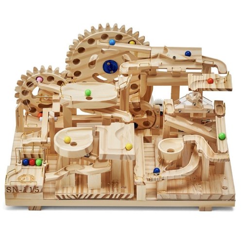 械滚珠积木益智拼装模型高难度木质机男女孩DIY手工玩具生日礼物