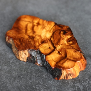 【14】城口巫溪天然崖柏底座壶垫杯垫切片摆件香味安神助眠送长辈