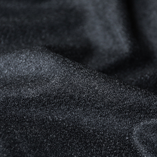 意大利进口薄款银黑交织强捻麻纱绉纱时装羊毛面料设计师布料