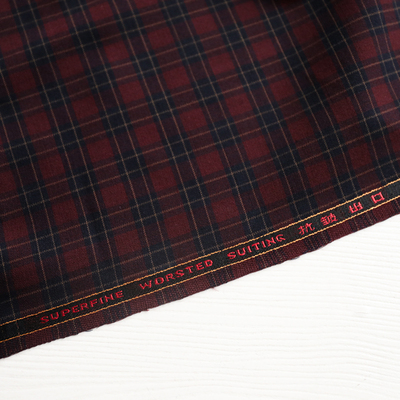 设计师斜纹哔叽精纺羊毛面料布料