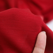 意大利进口REDA薄款 紫金红色细腻双针织丝光真丝羊毛混纺面料布料