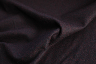 意大利进口紫红黑杂色细腻麦尔登粗花呢羊毛呢面料设计师大衣布料